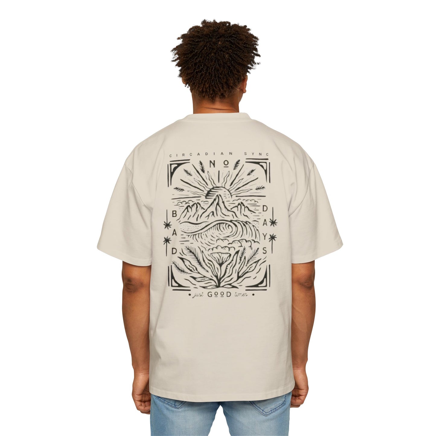 Oversized Tee - Just Good Vibes Men's T-Shirt